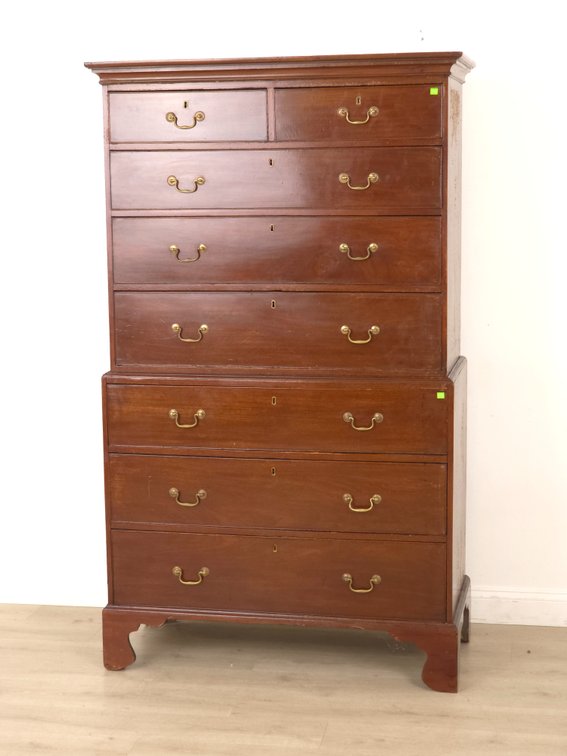 19th c. Mahogany Federal Highboy