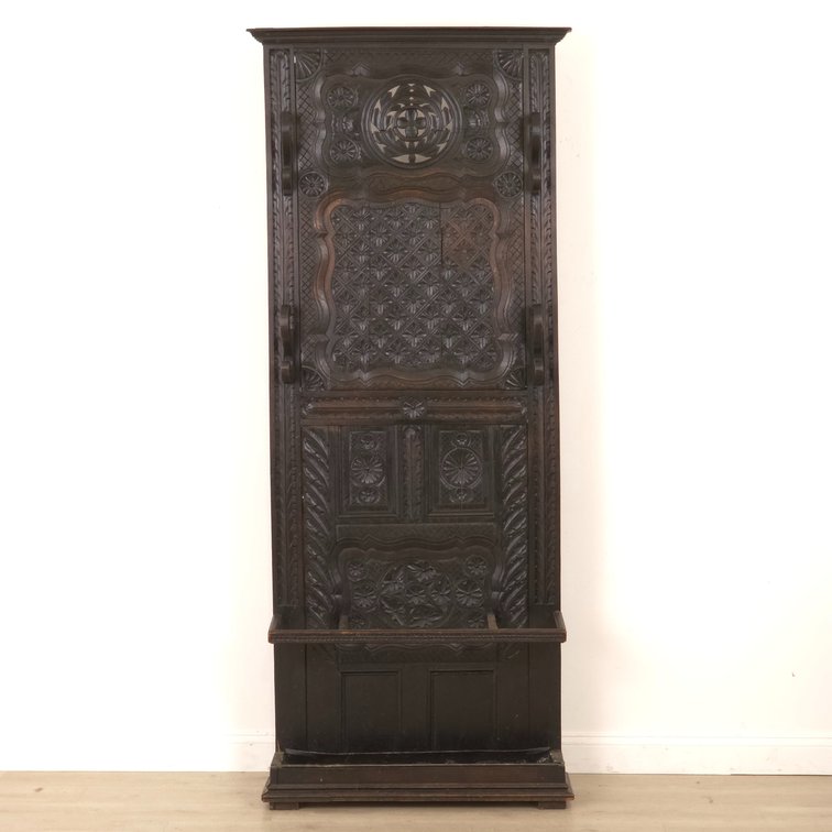 Renaissance Revival Highback Hall Tree