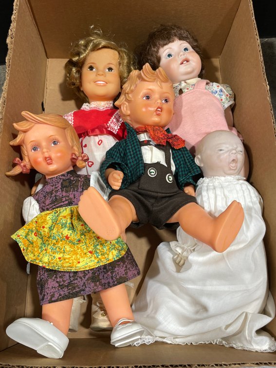 MJ Hummel Plastic Boy & Girl Dolls