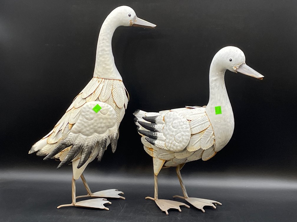 Metal Garden Duck Sculptures