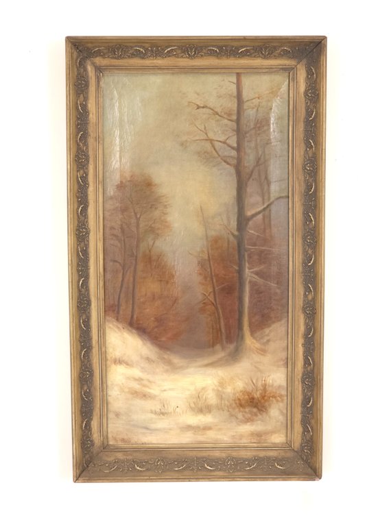 American School (Late 19th / Early 20th c) Winter Landscape Painting