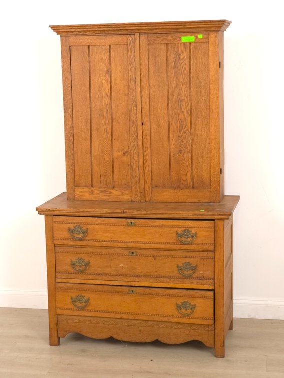 Antique Blind Door Postal Cabinet