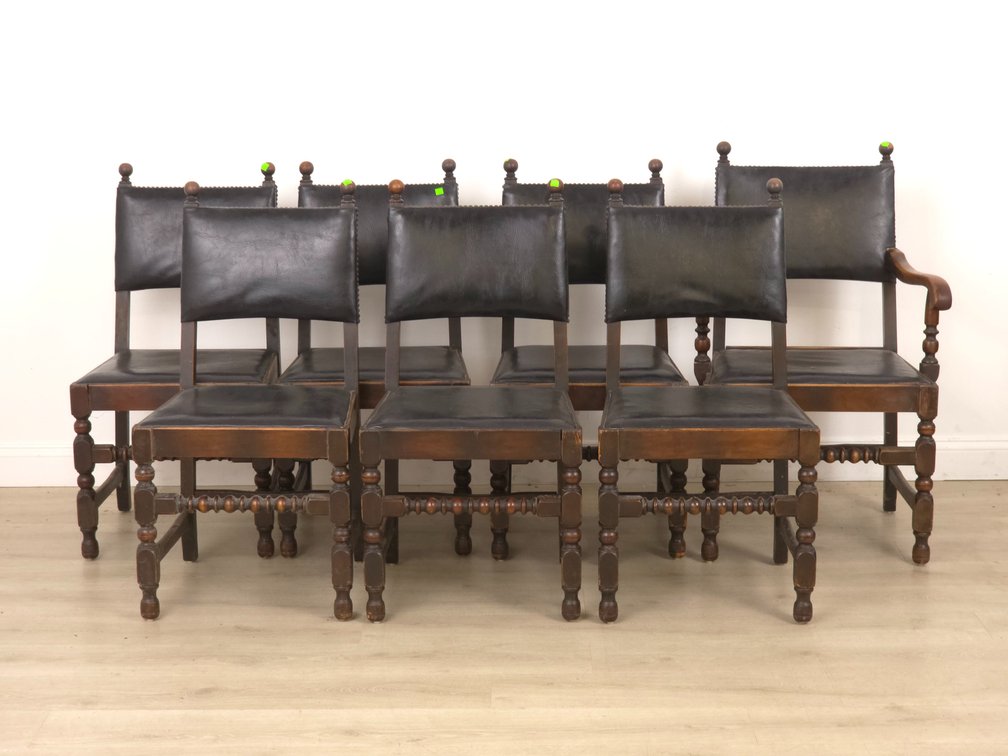 Antique Oak Chair Set