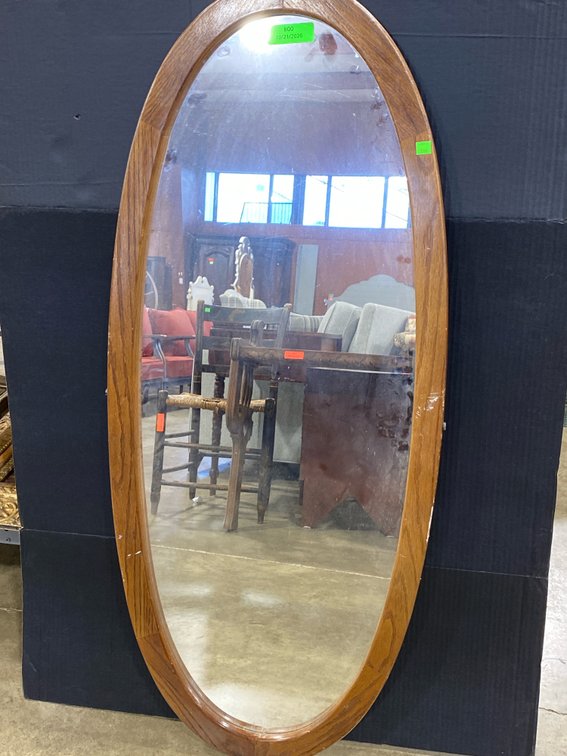 Oval Framed Mirror