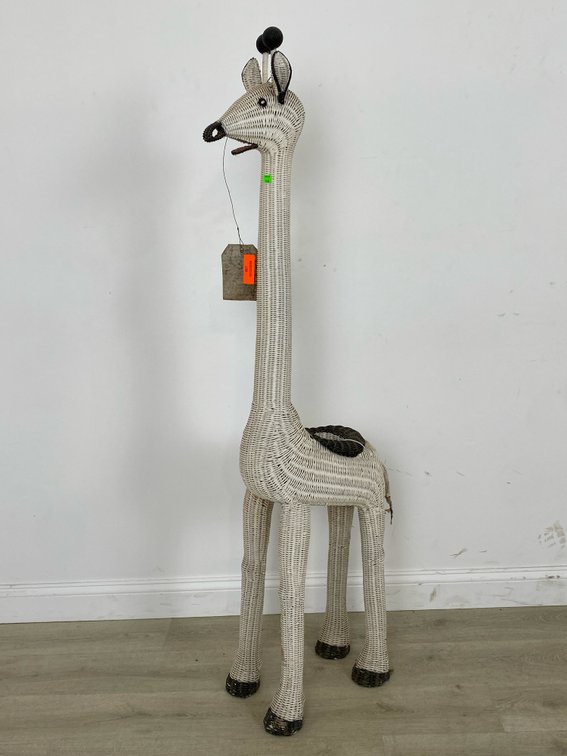 Large Wicker Giraffe Planter