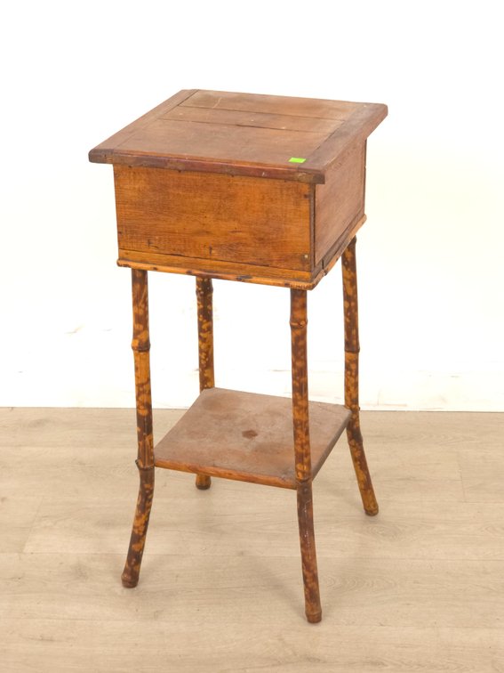 Antique Rattan Knitting Box