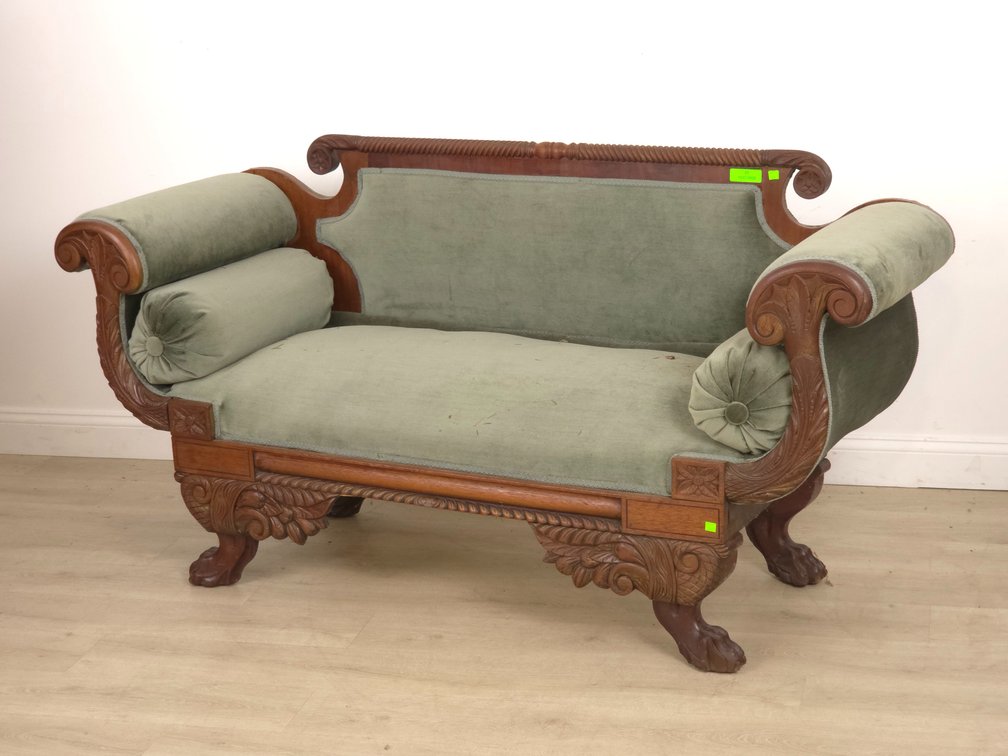 Empire Velvet Settee