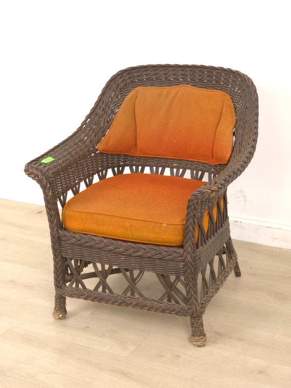 Antique Wicker Armchair