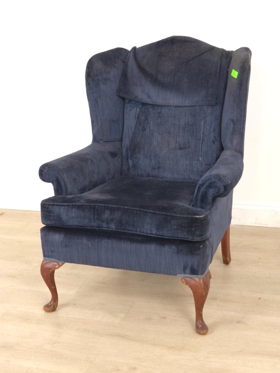 Blue Velvet Armchair