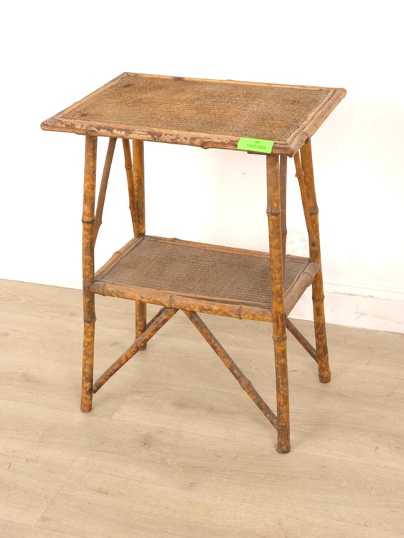 Antique Rattan Side Table
