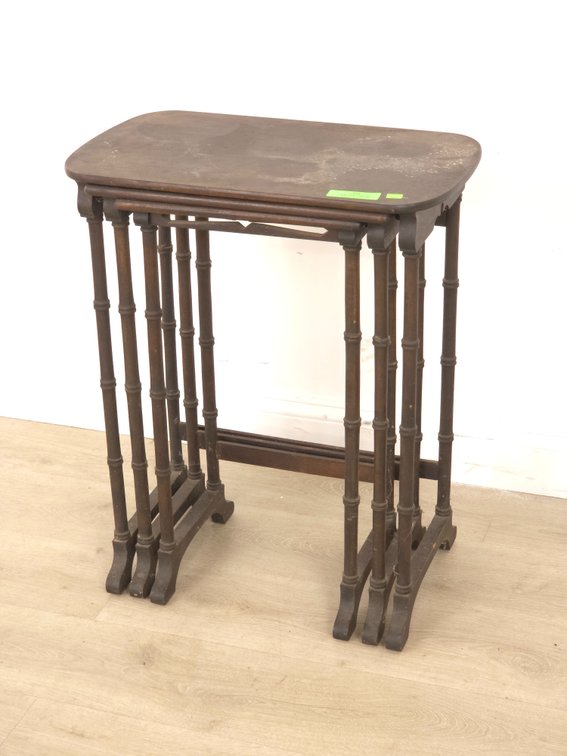 Faux Bamboo Nesting Table Set