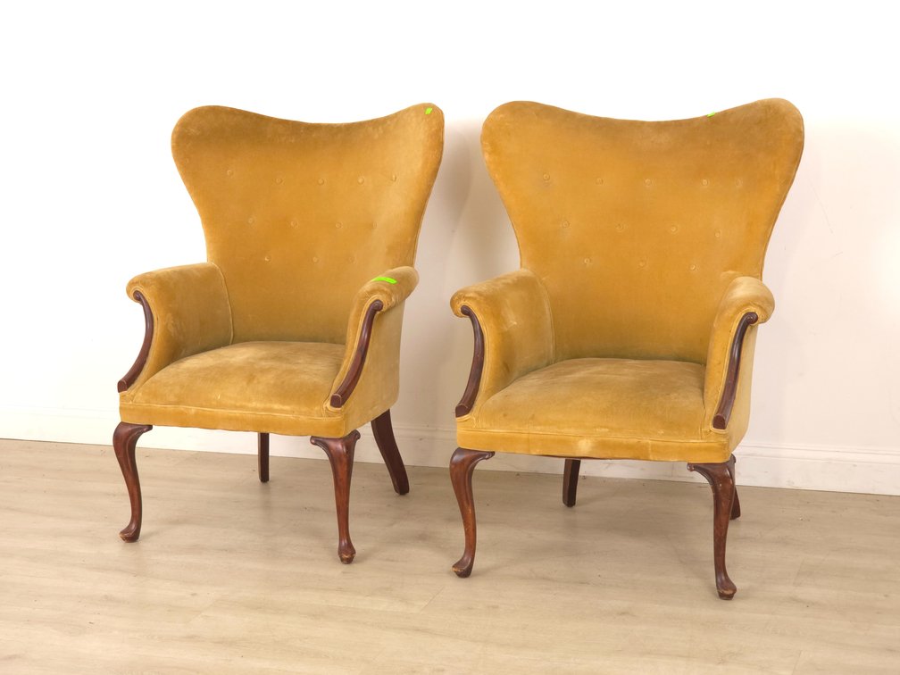 Vintage Wingback Pair