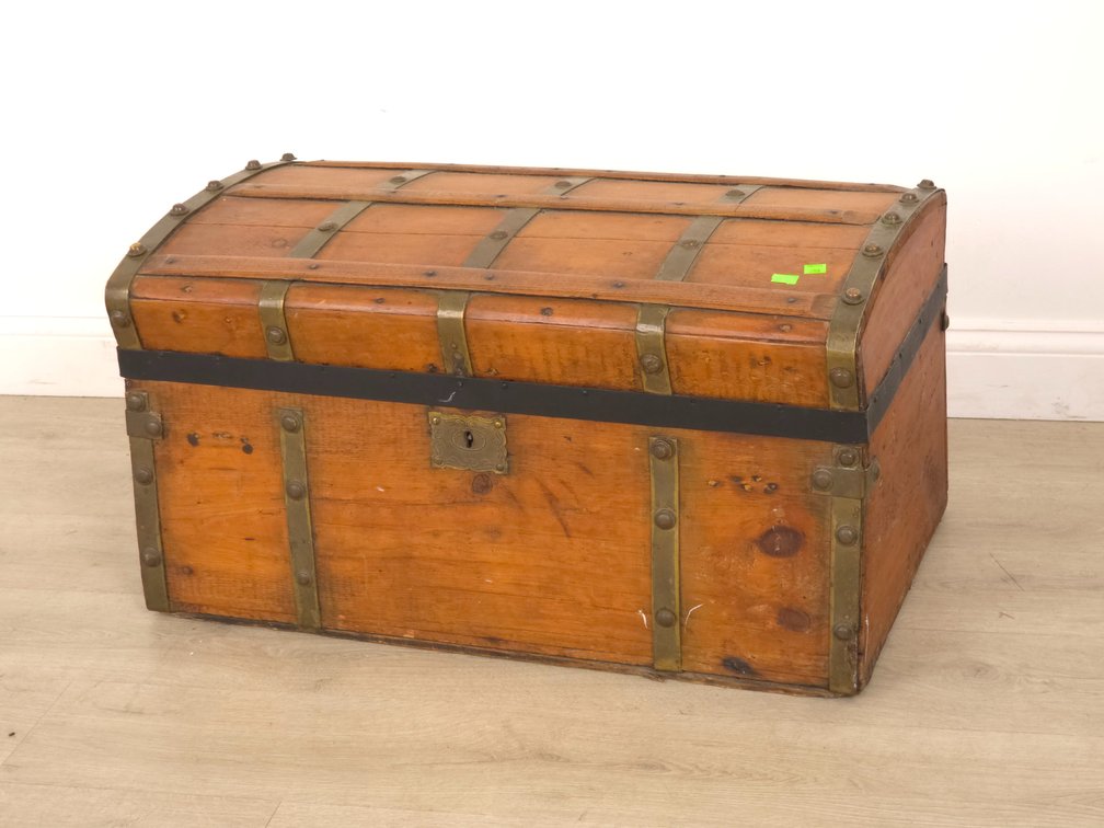 Brass Accent Storage Trunk