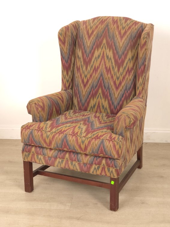 Flame Stitch Wingback