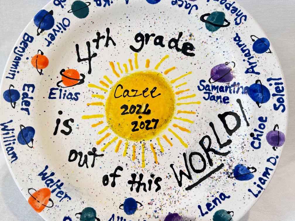 4th Grade Class Plate: Cazee