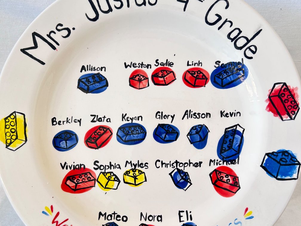 4th Grade Class Plate: Justus