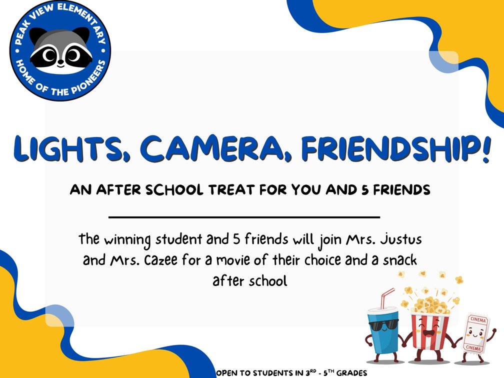Lights, Camera, Friendship Afterschool Movie , grades 3-5