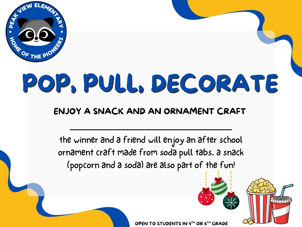 Pop, Pull Decorate Ornament Party for You and a Friend, Grades 4 &5