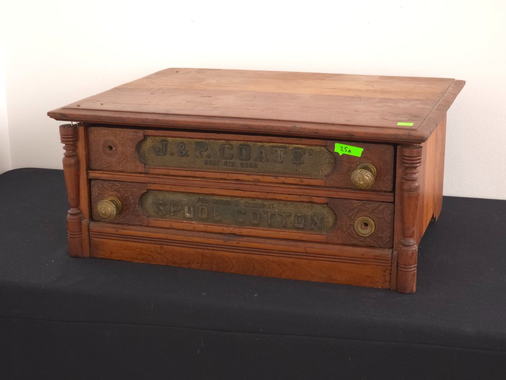 J. & P. Coats Advertising Spool Cabinet