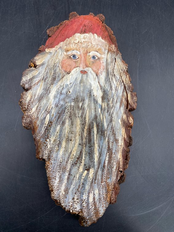 Santa Claus Handpainted Wood Wall Art