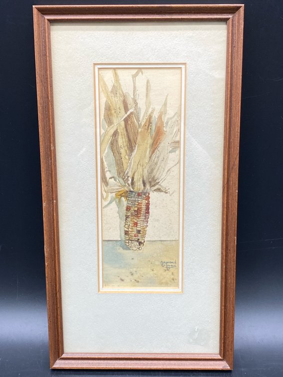 Raymond Williams Framed Harvest Corn Painting