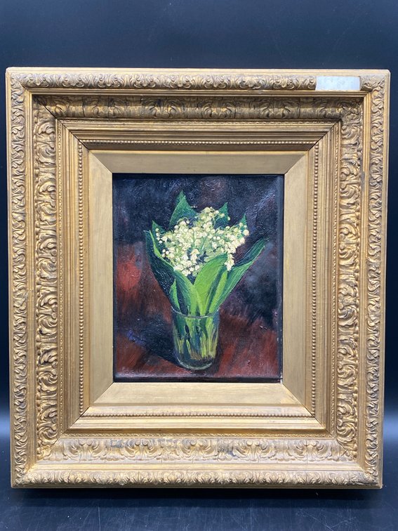 Lily of the Valley Framed Oil Painting