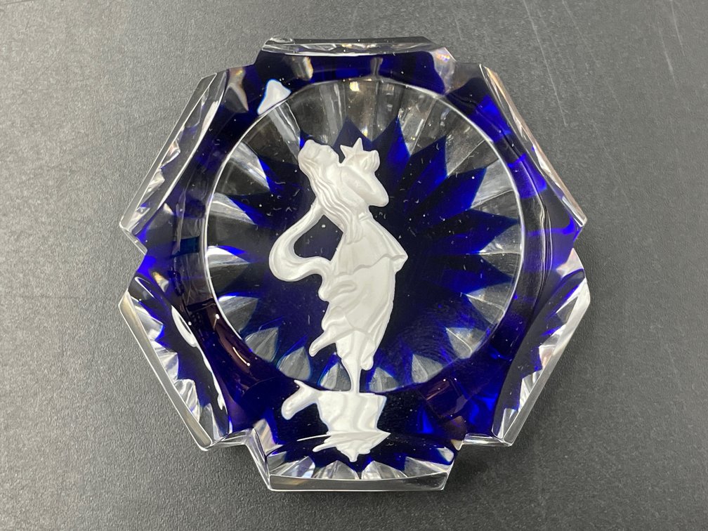 Baccarat Crystal Cobalt Blue Paperweight