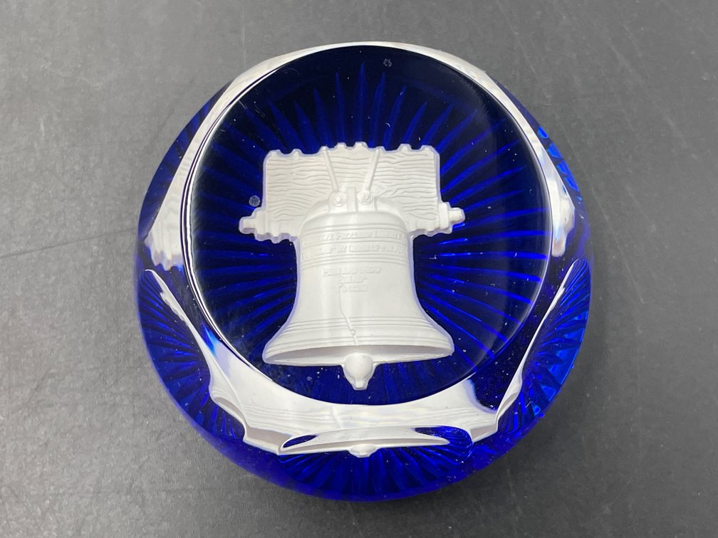 Baccarat Liberty Bell Crystal Paperweight