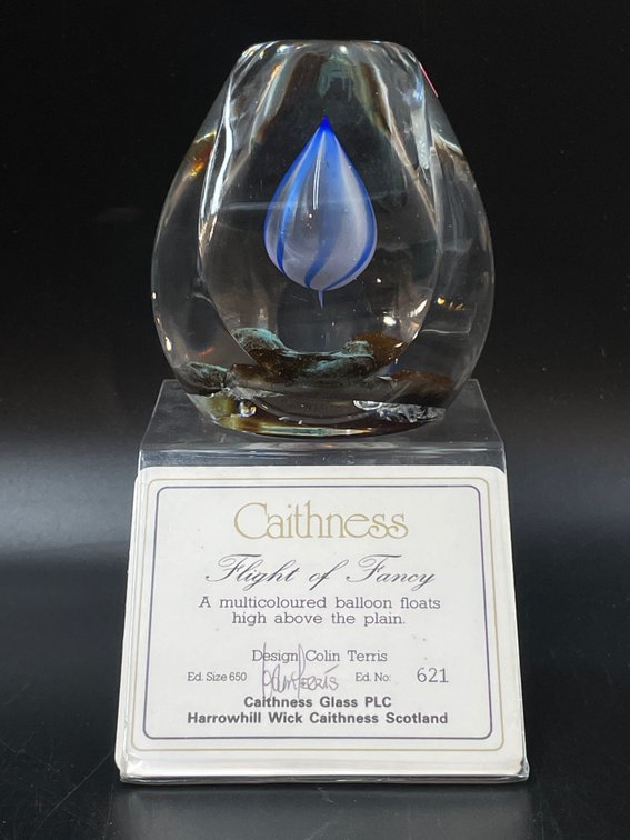 Caithness Flight of Fancy Glass Paperweight