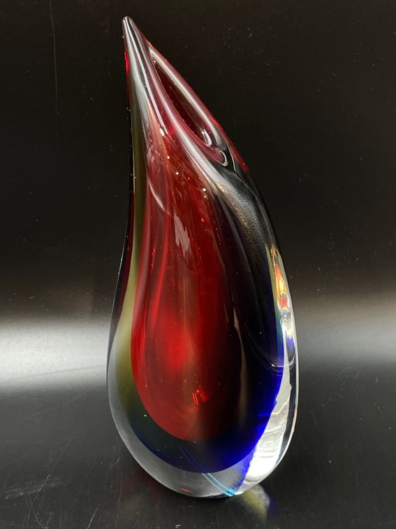 Murano Hand Blown Art Glass Vase