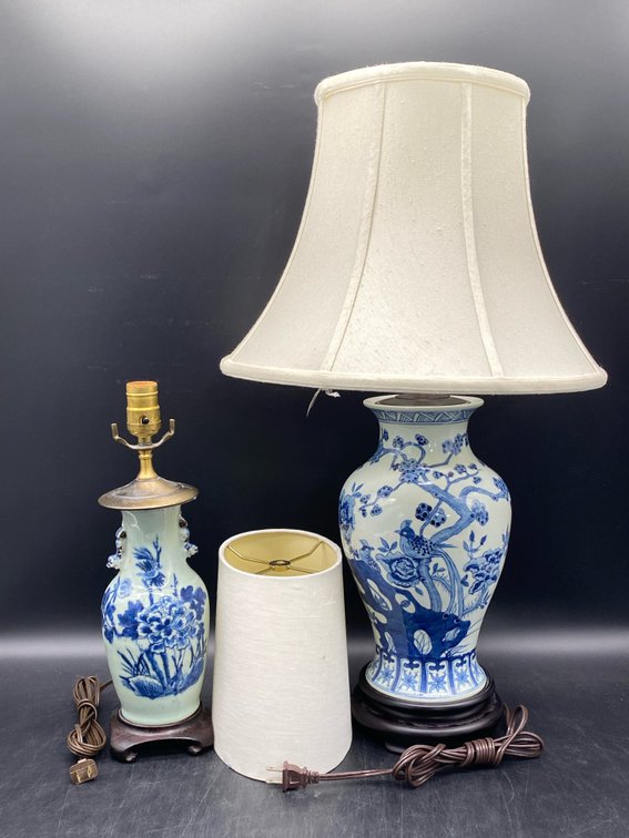 Chinoiserie Floral Vase Table Lamps