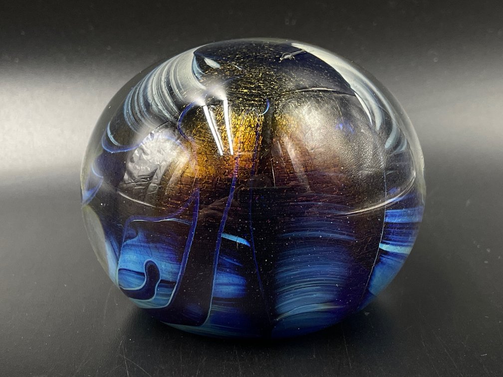 Eickholt Signed Art Glass Paperweight