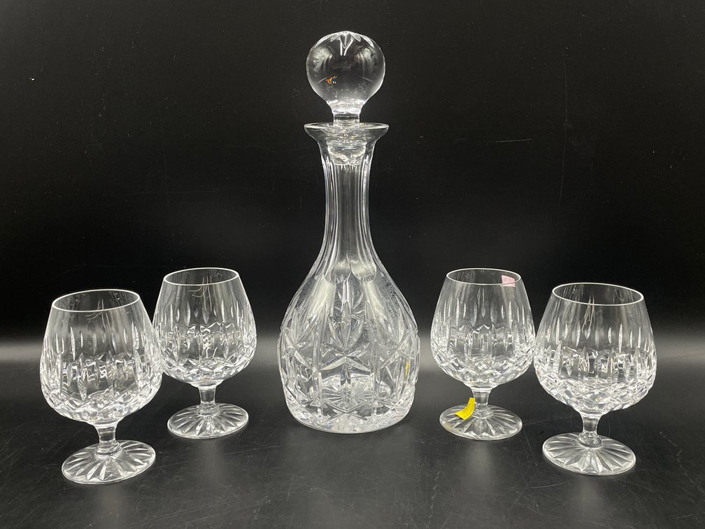 Atlantis "Fatima" Crystal Brandy Snifters & Decanter Set