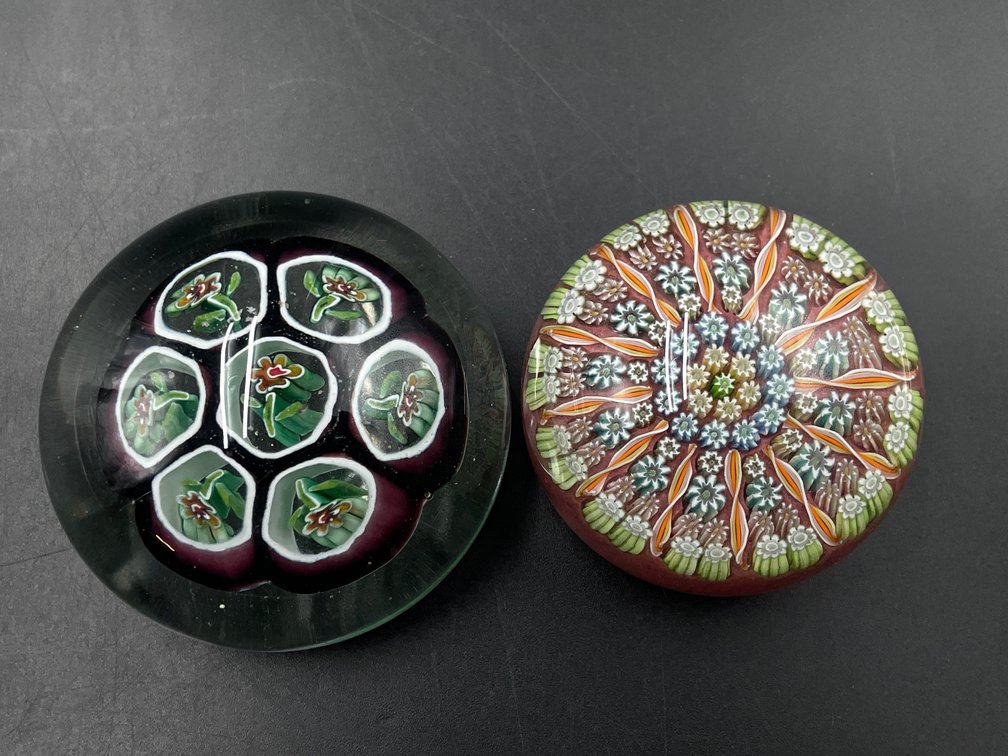 Murani Millefiori Glass Paperweights