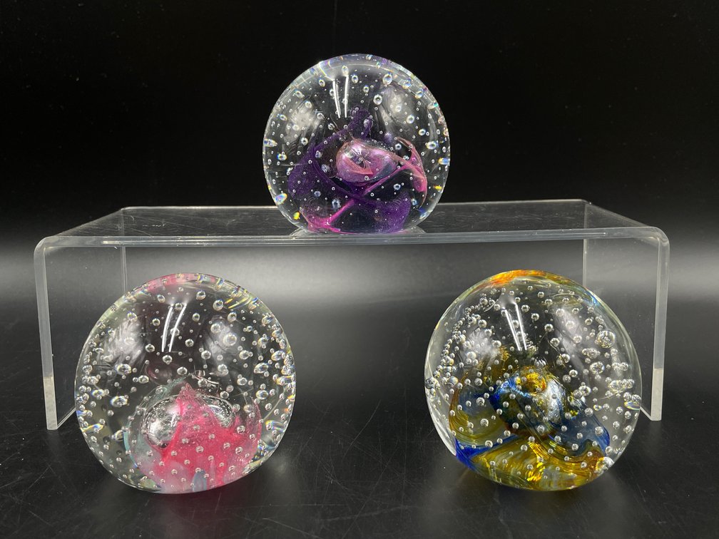 Caithness “Reflections” ‘91 & ‘92 Paperweights