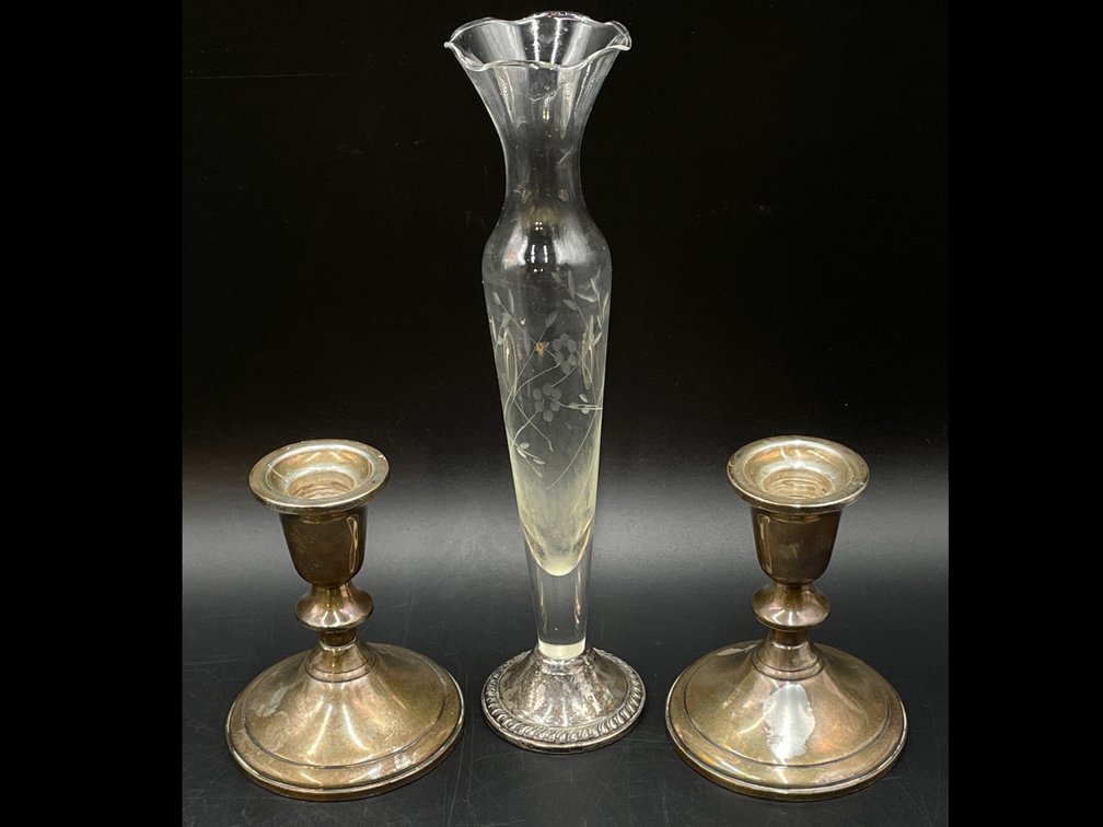Sterling Weighted Articles Lot of 3