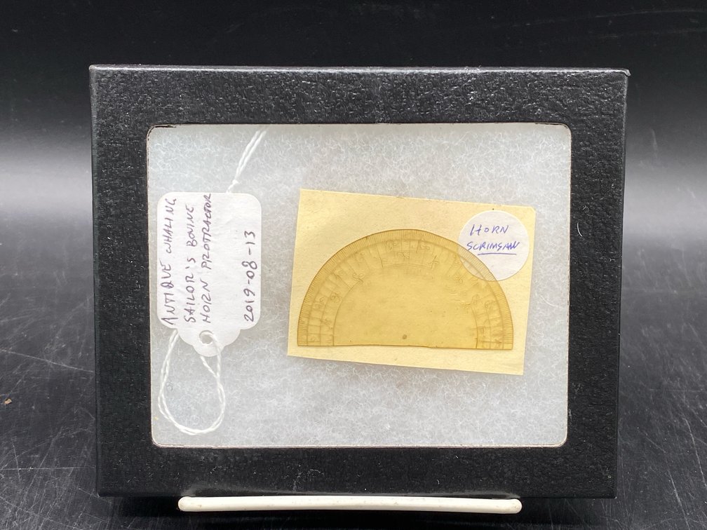 Bone Scrimshaw Sailor's Protractor