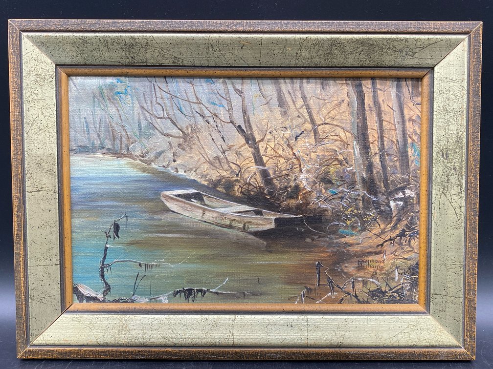 Raymond Williams Framed Rustic Wooded Landscape