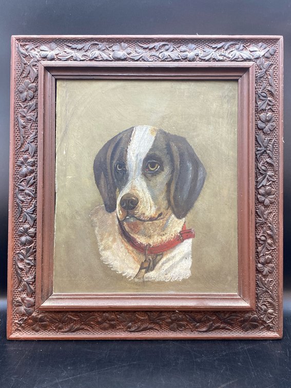American School (20th century) Dog Painting
