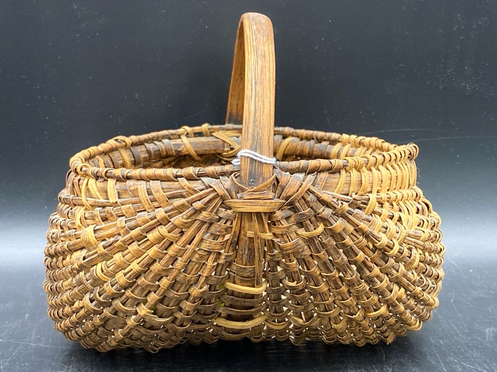 Handwoven Splint & Reed Buttocks Basket