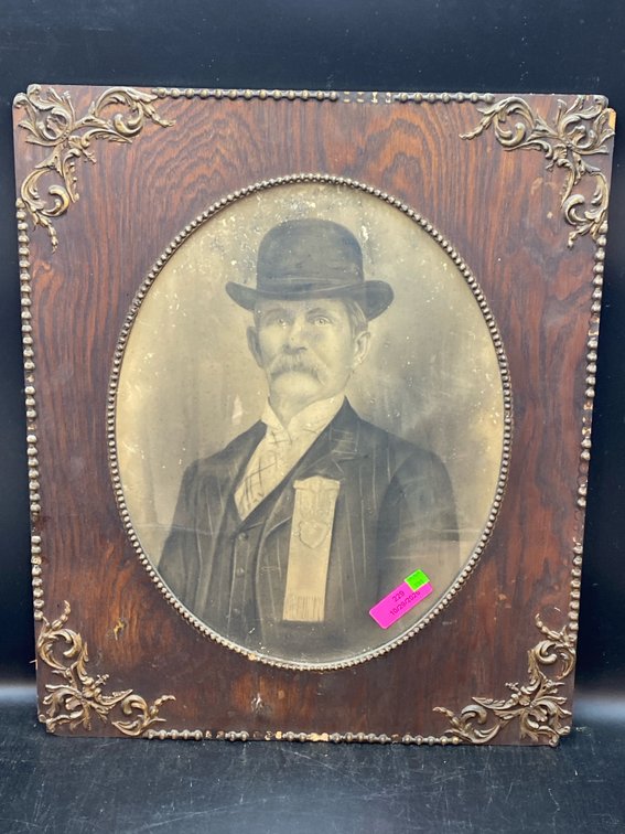 Sepia-Toned Vintage Framed Portrait