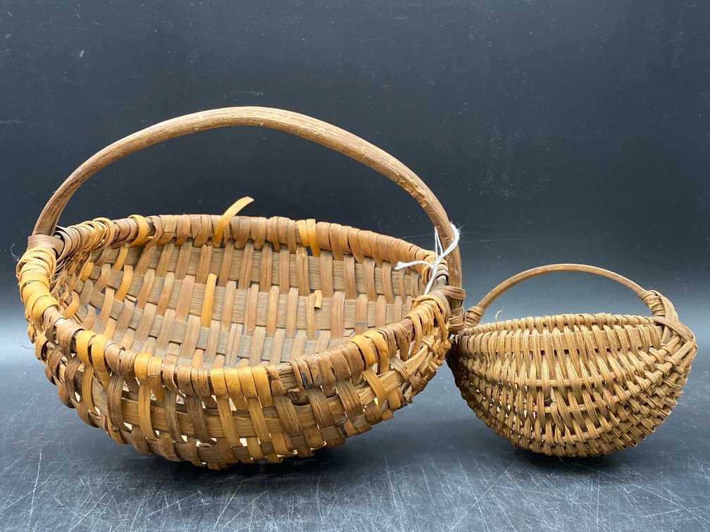 Small Rounded Woven Splint Baskets