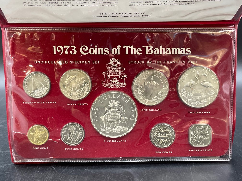 1973 Silver & Non Silver Coins of the Bahamas Set
