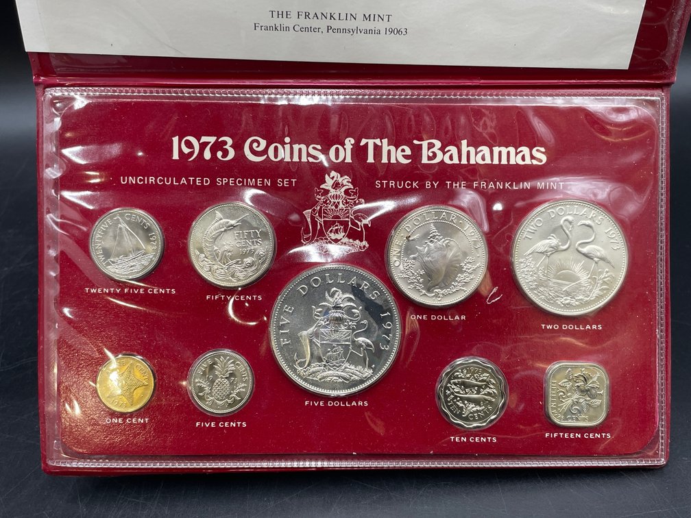 1973 Silver & Non Silver Coins of the Bahamas Set