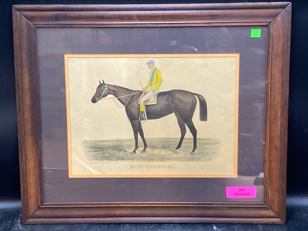 Currier & Ives "Miss Woodford" Print