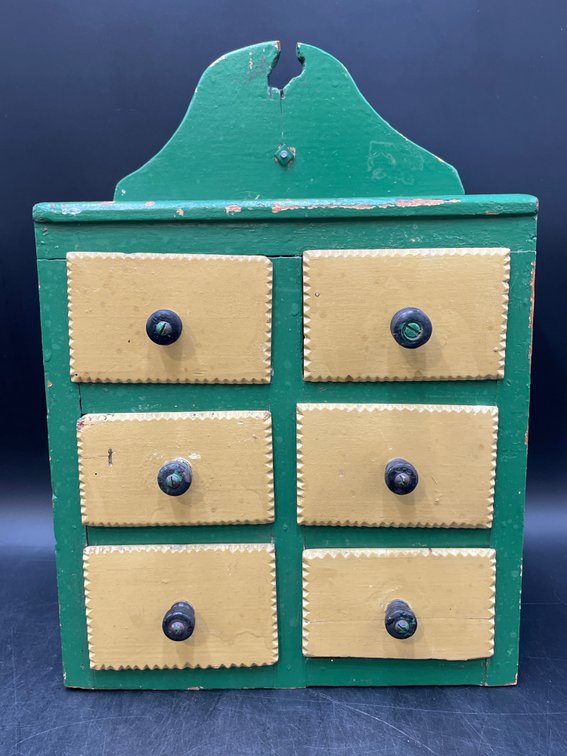 Primitive Folk Art Spice Cabinet