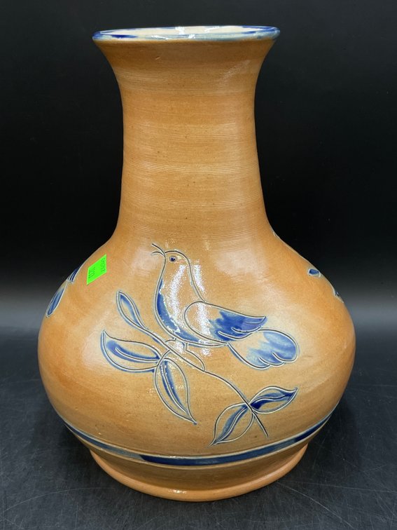 Hand Painted Stoneware Vase