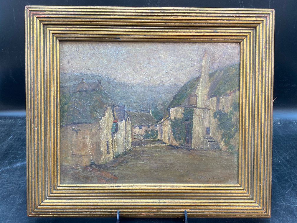 American or European School (20th Century) Village Scene