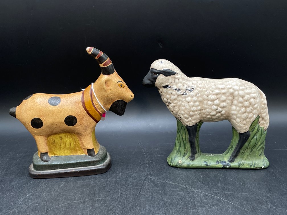 Vintage Chalkware Animal Statues