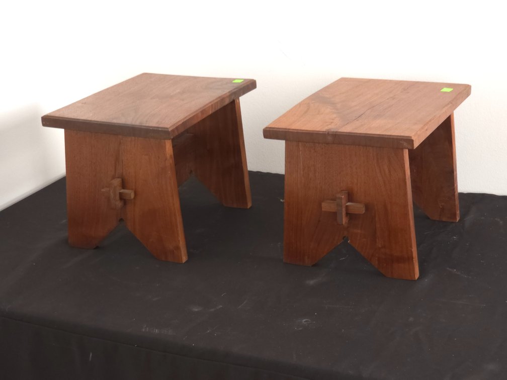 Walnut Stool Pair